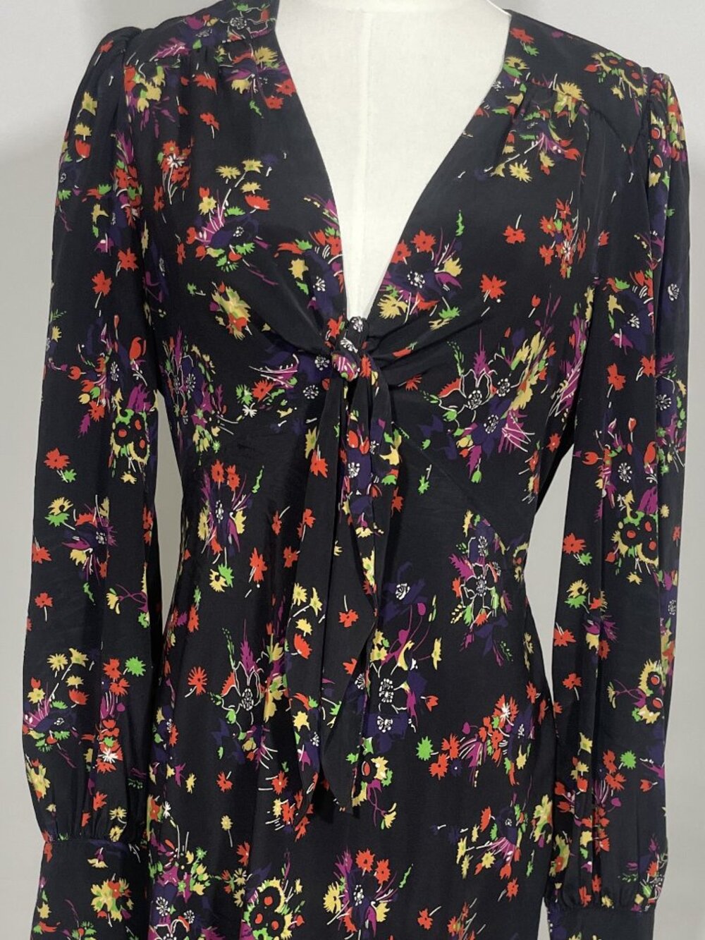 Veronica Beard Amber Long-Sleeve Midi Dress